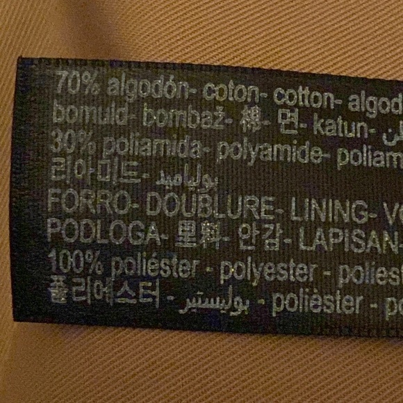 NWT. Massimo Dutti Camel Cotton Blend Voluminous Trench Coat with Belt. Size S. - Picture 11 of 13